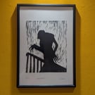 Nosferatu A4 Lino Print