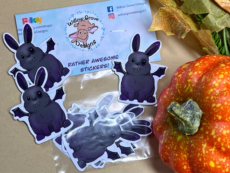 Hector the spooky bunny gloss stickers