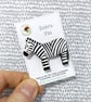 Zebra Pin Badge, Safari Themed Brooch, African Animal Badge, Wooden Eco Pin - Image 2