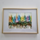 (49) Abstract Alcohol Inks, "Airy, Fairy Garden"