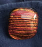 Red & Gold Coloured Glass Cuff-Links - 4014 - Image 4