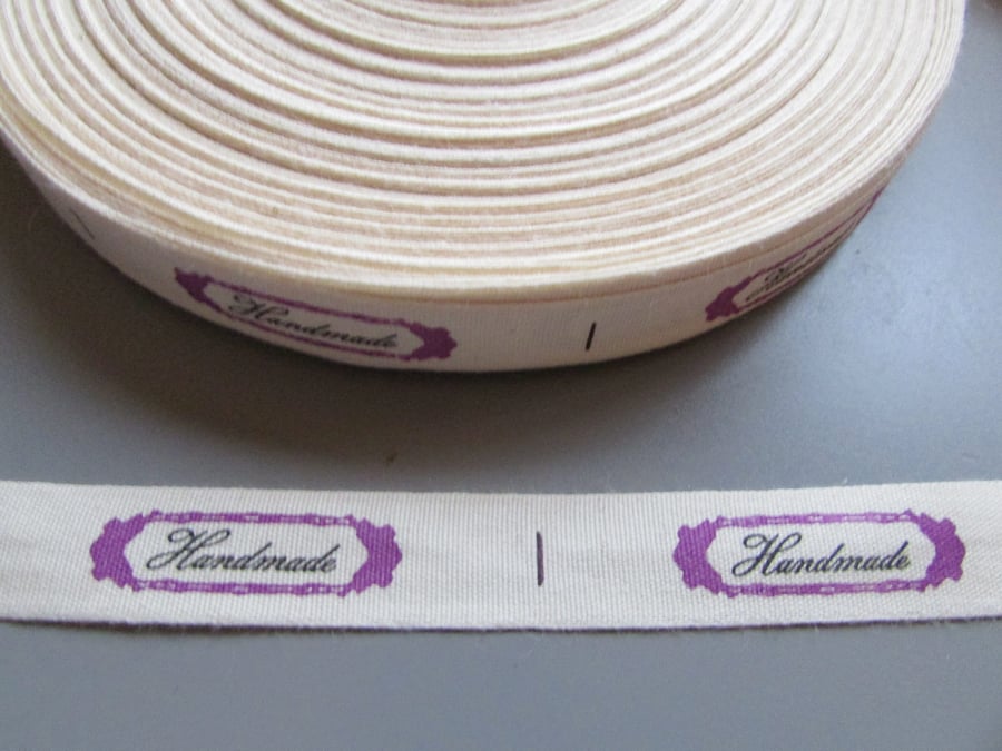 Handmade 1.5cm Cotton Ribbon x 1 metre for cake decoration bows etc....