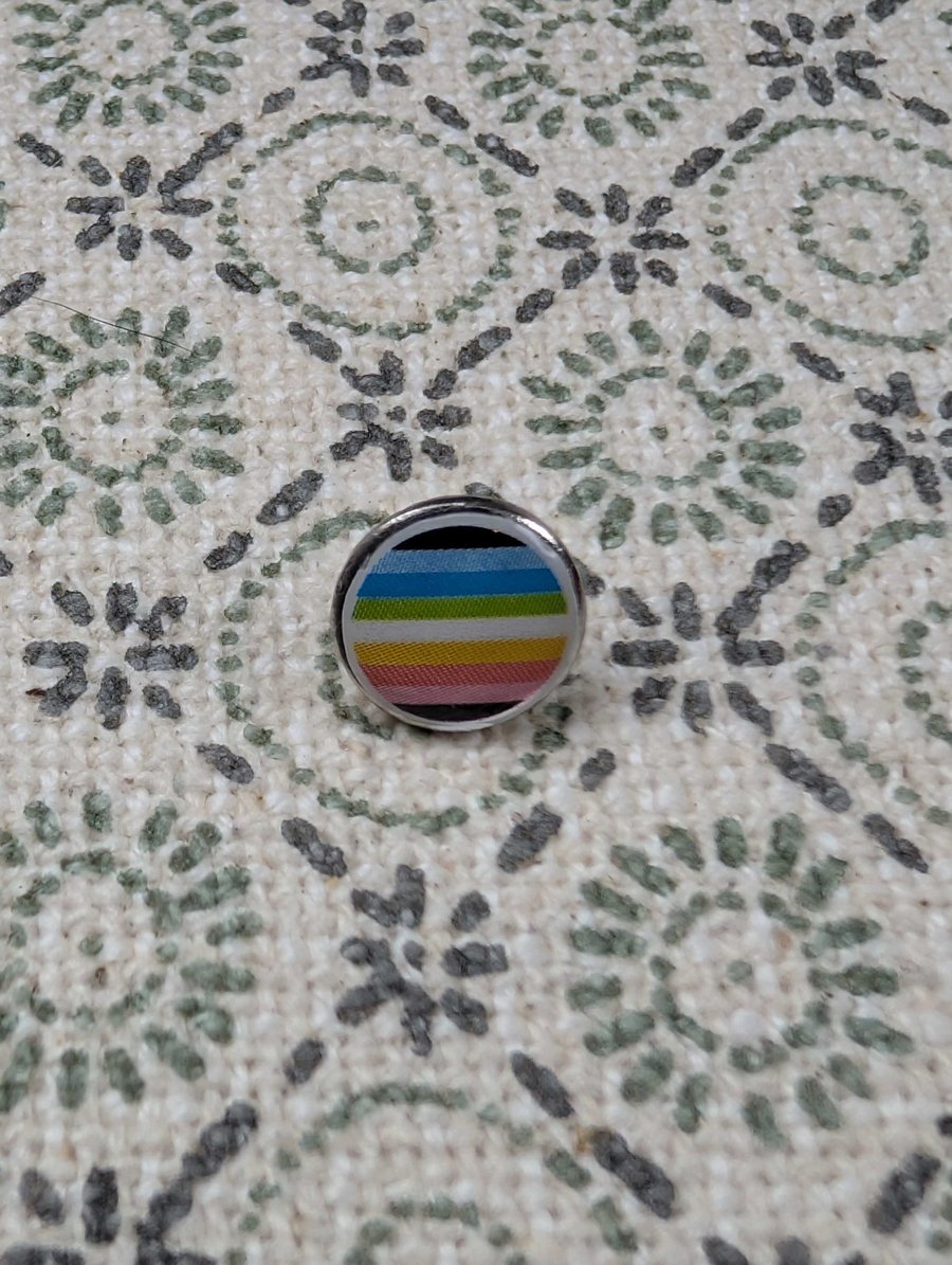 Queer Flag Pin - Pride Themed Pin - Small Resin Topped Pin Badge - LGBTQ