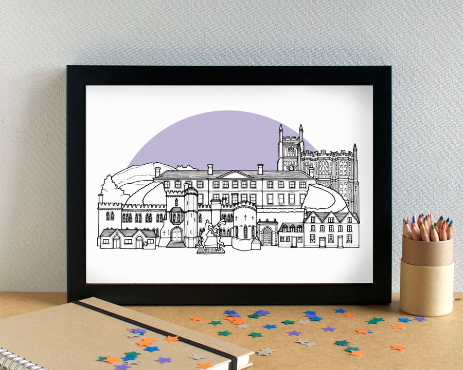 Cirencester Skyline Art Print
