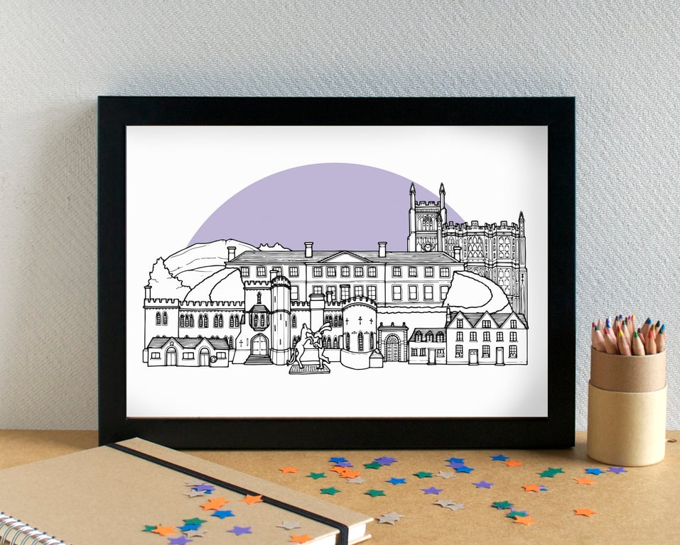 Cirencester Skyline Art Print