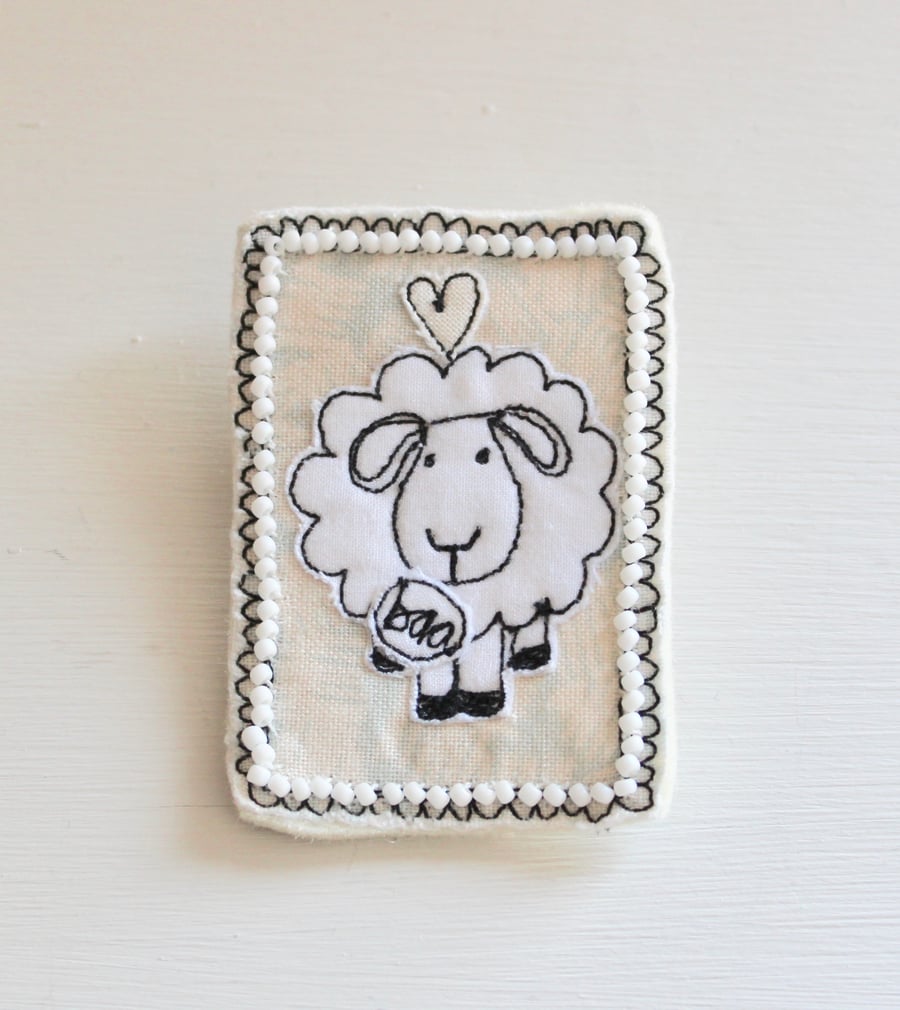 Special Order for Sherry - 'Baa' Sheep - Brooch