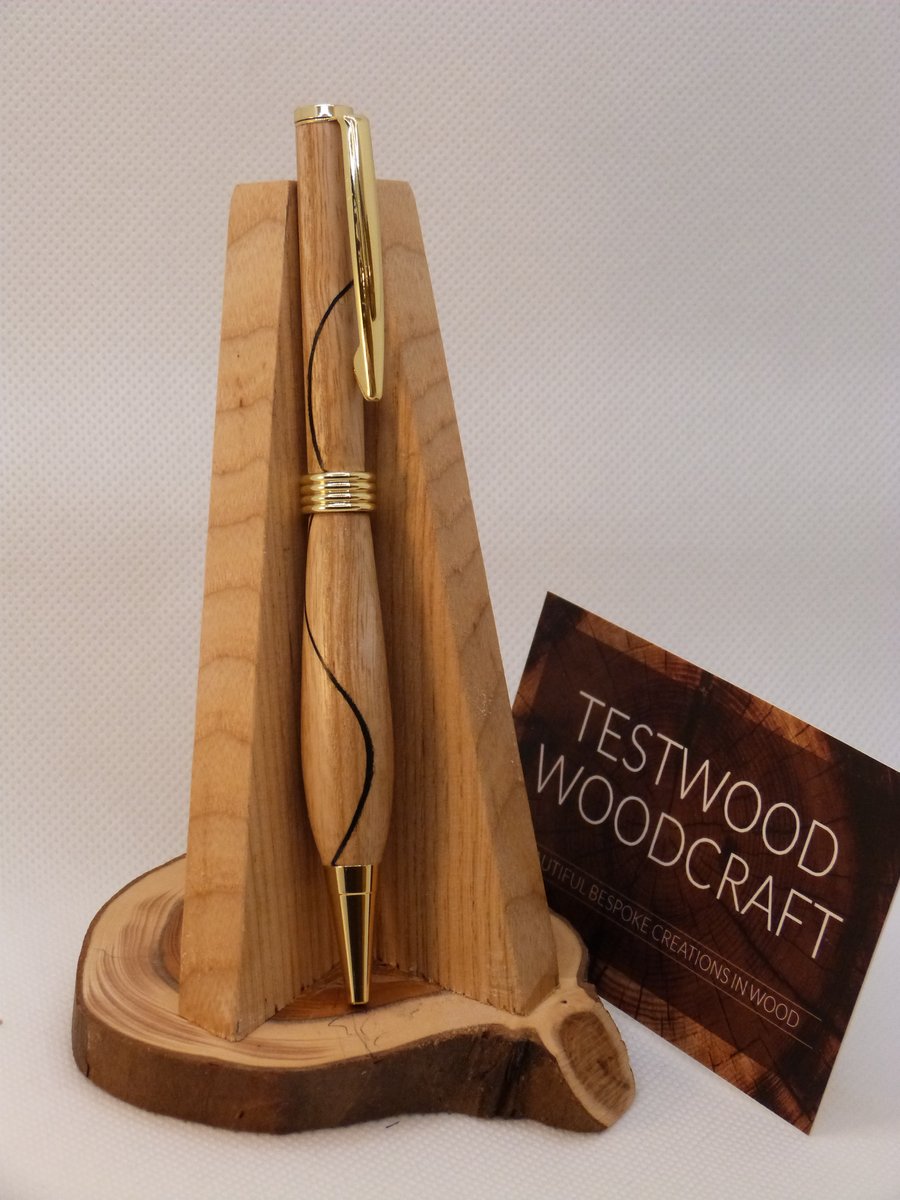 Handmade wooden ball pen in presentation box