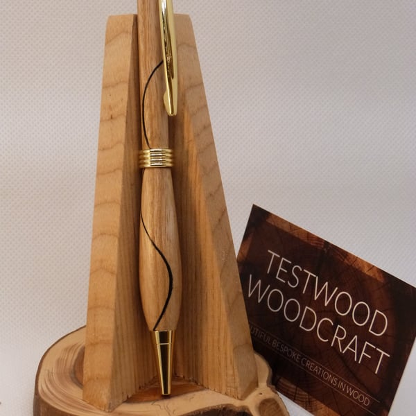Handmade wooden ball pen in presentation box