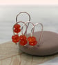 Carnelian & Silver Earrings in a Simple Hook Style - Image 3