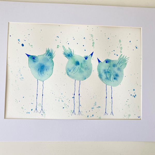 Three Leggy Birds