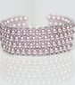 Light Pink Beaded Cuff Bracelet