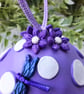 Purple Mushroom Fairy House - Hanging or Free Standing - Image 7