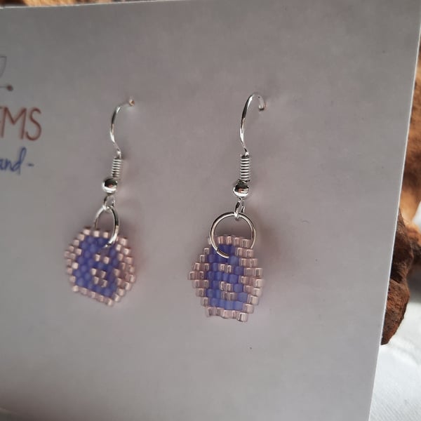 Letter B Beadwork Earrings