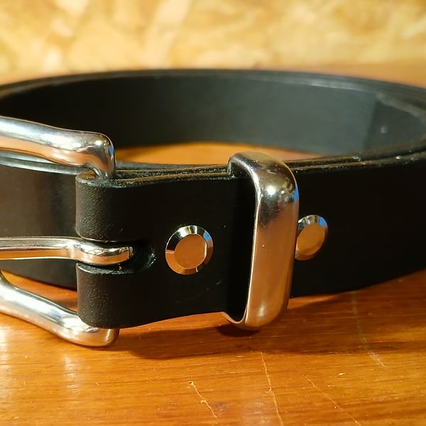 Handcrafted Lyveden Leather Belt with Chrome Buckle 