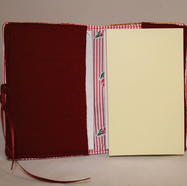 Embroidered Patchwork Notes Cover or Notepad - Folksy