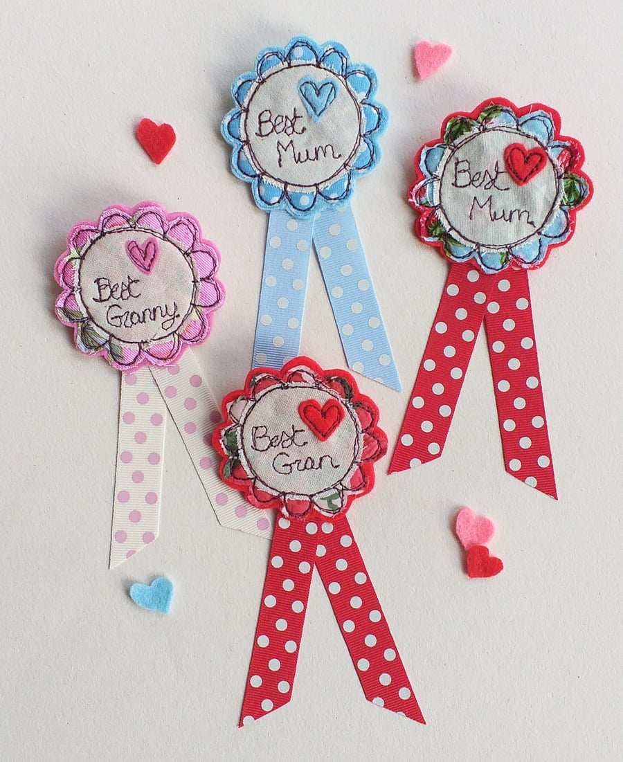 Best Mum, Gran or Teacher Rosette