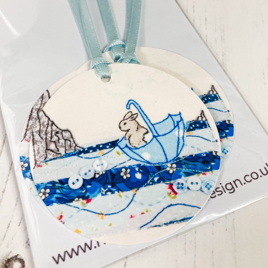 Set of 3 Bunny at Sea Gift Tags