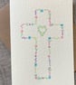 Hand-drawn floral cross card, blank inside, baptism, christening, Easter - Image 4
