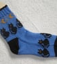 Midnight Cats and Moons Knitting Pattern PDF. Socks 4ply Knitting.  PDF Pattern. - Image 6