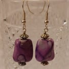 Pinky Purple Drop Earrings