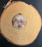 Hand sculpted moon face pendant