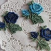 3 sew on Flower Embellishments