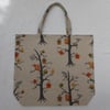Birds in the Trees Bag. Shopping Tote. Fully Lined with Inside Pocket.