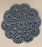 Set of 4 crochet coasters in blues - Image 4