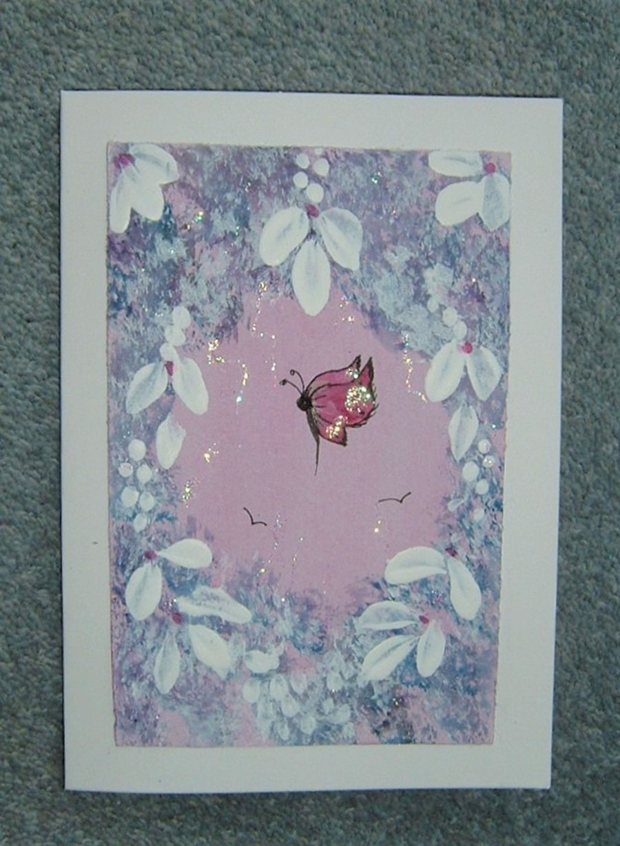 original art fantasy painting blank greetings card ( ref F 290)