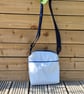 Upcycled Sailcloth Crossbody Bag - Small Everyday Bag with Front Zip Pocket