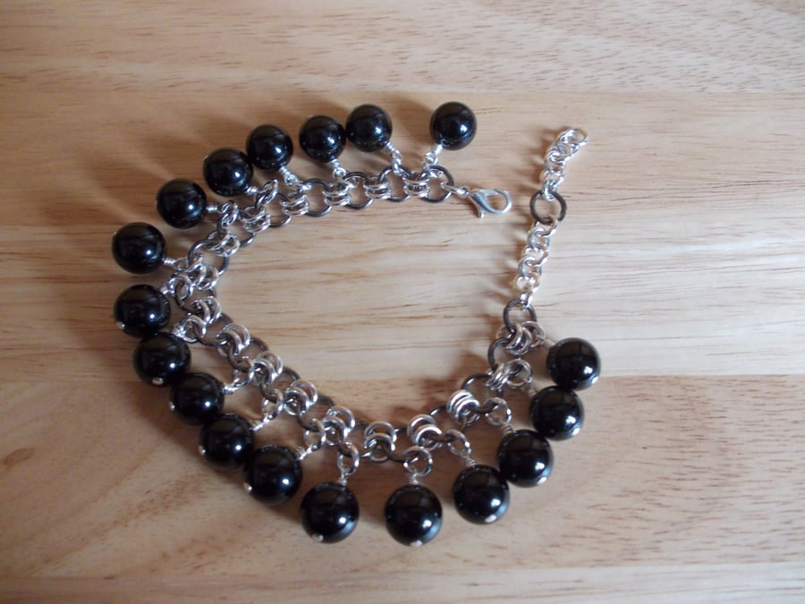 Chainmaille charm bracelet