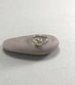 Hallmarked Yellow Gold Pebble Sterling Silver Stacking Ring - Image 1