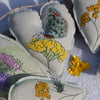 Butterfly and wild flower - 80 cm - Bunting, wall hanging