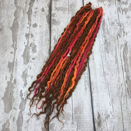 Autumn Princess - Wool Dreadlocks - Choose Your Amount and Length 