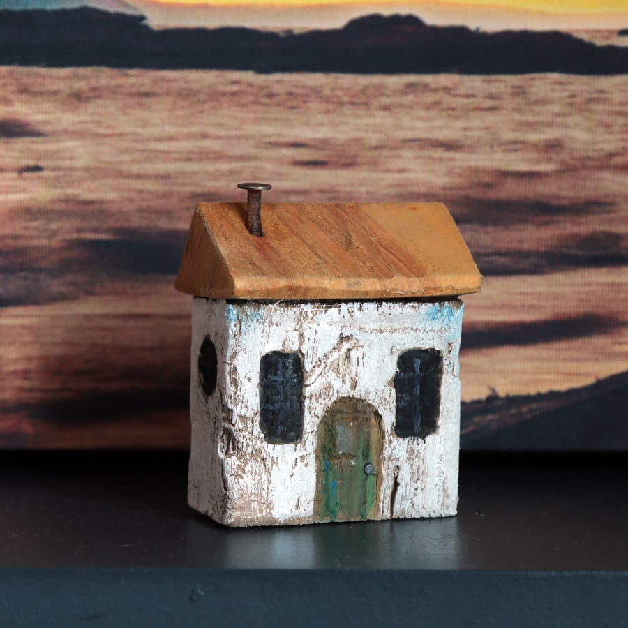 Wonky Driftwood Hoose Shetland Inspired, Driftwood Art from Scotland