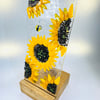 Fused glass sunflowers freestanding glass art 