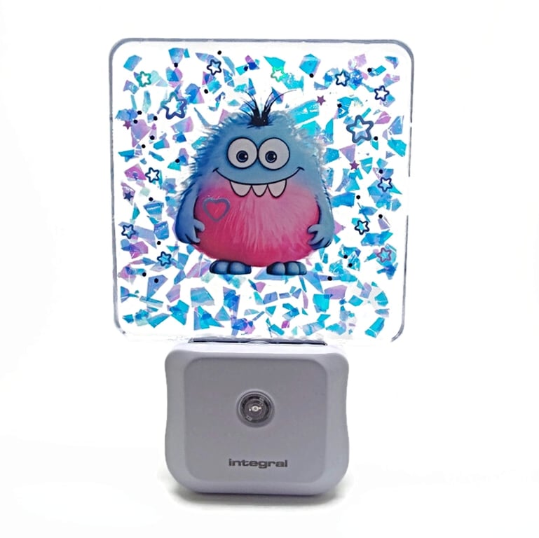 Plug In Monster Night Light with Auto Sensor with Cool White Light