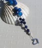 Blue Agate Crystal Gemstone Beaded Chakra Bracelet "Azure" - Image 4