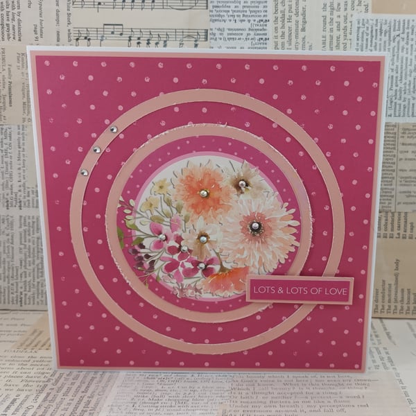 Handmade floral greetings card 