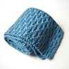 Eco friendly boys scarf - Back to school gift - Kids blue wool scarf