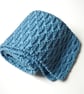 Eco friendly boys scarf - Back to school gift - Kids blue wool scarf