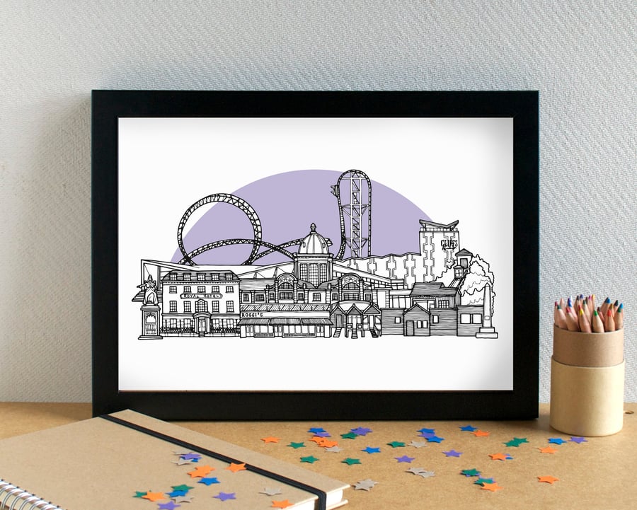 Southend-on-Sea Skyline Art Print