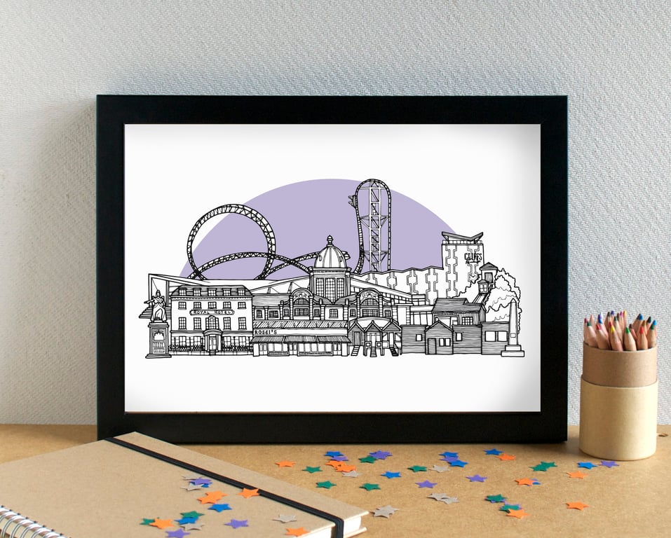Southend-on-Sea Skyline Art Print