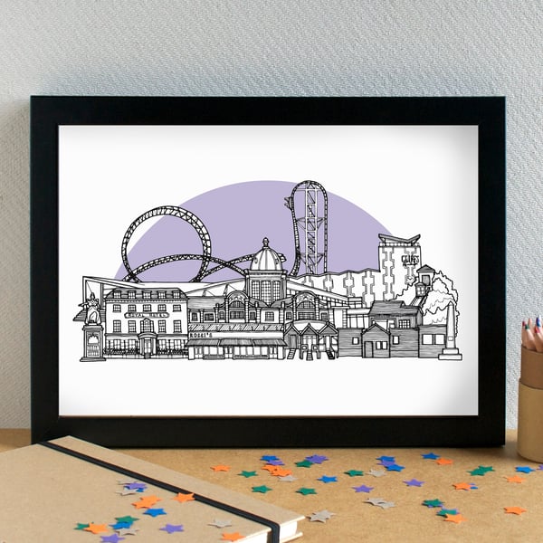 Southend-on-Sea Skyline Art Print