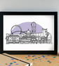 Southend-on-Sea Skyline Art Print - Image 1