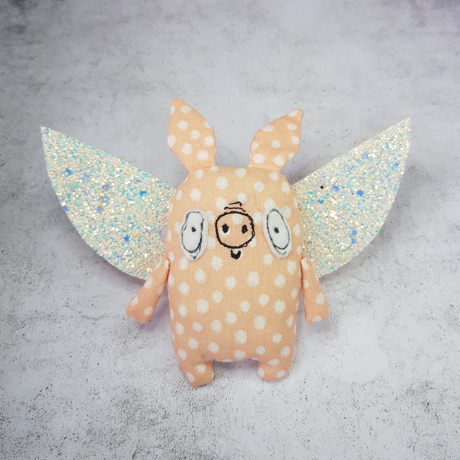 Flying Pig With Sparkly Glitter Wings