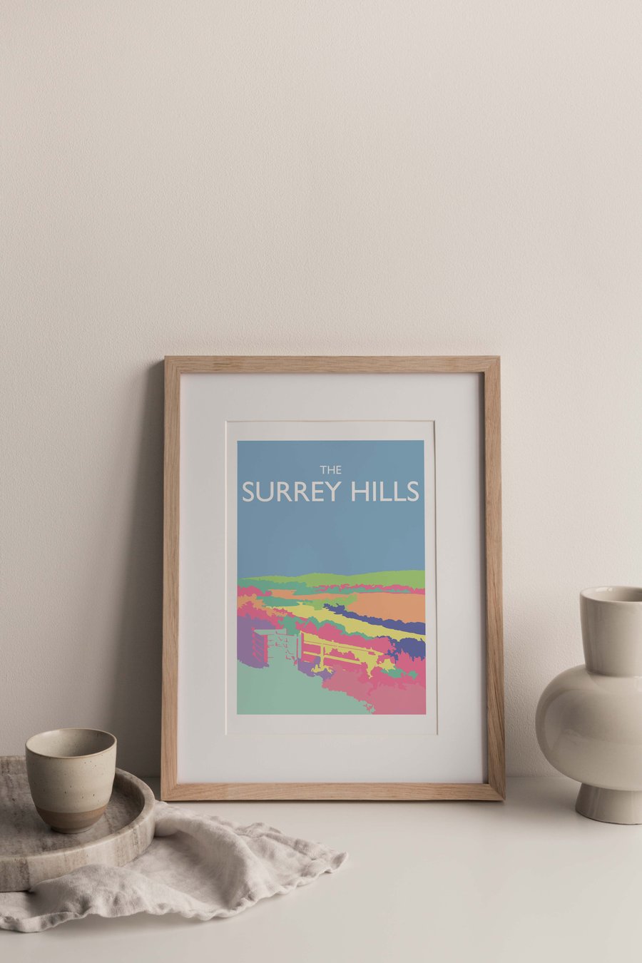 Surrey Hills Giclee Travel Print