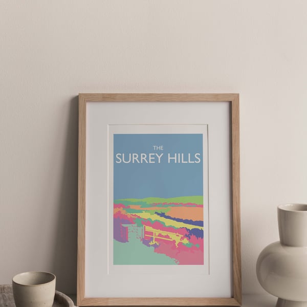Surrey Hills Giclee Travel Print