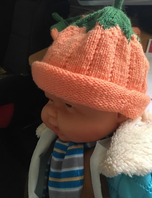 Halloween Pumpkin hat for little ones. 