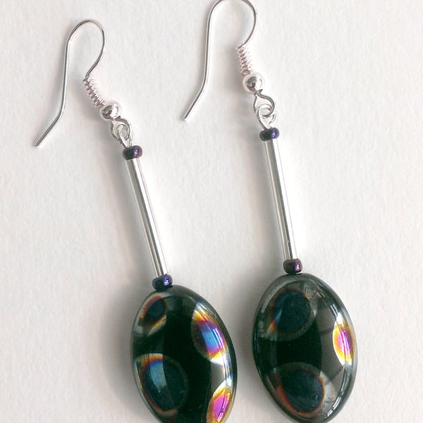 SALE Oval Spotty Drop Earrings